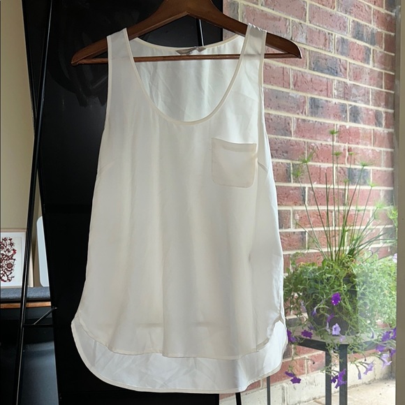 Banana Republic Cream White High-Low Tank Top - Picture 1 of 6